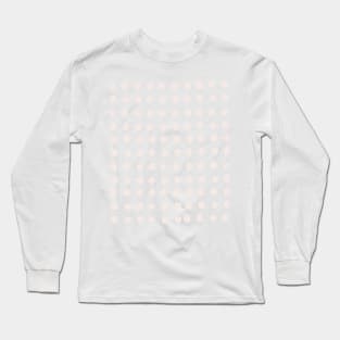 Neutral Patel Pink Abstract Terrazo Circle Shapes Marble Pattern Long Sleeve T-Shirt